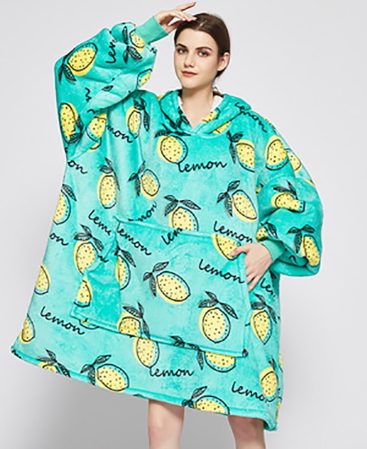 variantimage9Hoodie Blanket Women Hooded Sweatshirts Luminous Fleece Oversized Warm Wearable TV Blanket with Sleeve Giant Bata